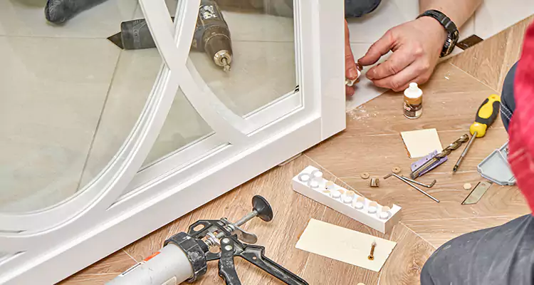 Interior Patio Door Casing Repair in Bloomingdale, FL